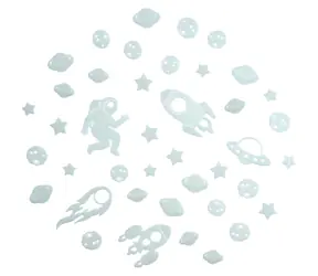 Simba Sticker-Universum, leuchtend im Dunkeln / 41 Stück / ab 3 Jahren