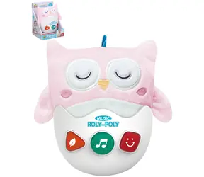 WIKY Plüsch-Schaukeleule mit Licht und Sound / 17 cm / ab 6 Monaten / 2 AAA-Batterien