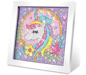 WIKY Diamantmalerei Einhorn / Kreativset / 17,5 cm / ab 6 Jahren