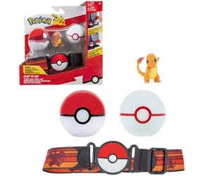 Spin Master Pokémon Clip and Go Pokéball-Gürtel / Spielset / 2 Pokébälle + Figur / ab 4 Jahren
