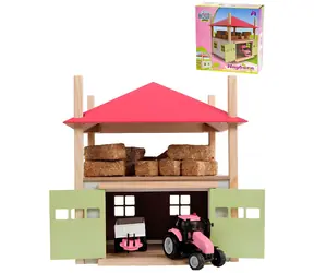 KIDS GLOBE Holzscheune 2-in-1 / Maßstab 1:32 / verstellbare Dachhöhe / ab 3 Jahren