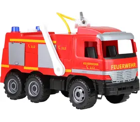 Lena Feuerwehrwagen Mercedes Giga Trucks rot / Wasserwerfer 360° / 65 cm / TÜV / ab 3 Jahren