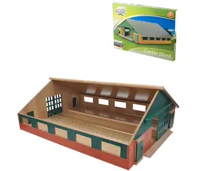 Bauernhofgebäude aus Holz / Holzbausatz / Maßstab 1:32 / Dach zum Öffnen / ab 3 Jahren