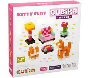 CUBIKA Mosaik-Pixel-Zimmer mit Katze / 200 Teile 1x1 cm / ab 7 Jahren