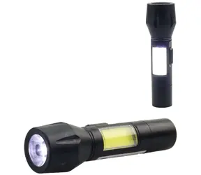 MaDe Mini USB-Arbeitsleuchte schwarz / Arbeitsleuchte / 2-in-1 / Wiederaufladbarer Akku / 10,5 cm