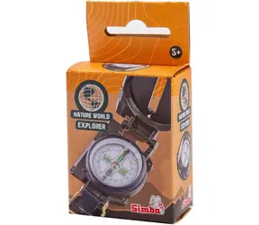 Simba WORLD Entdecker / Kompass / Metallgehäuse mit Deckel / Durchmesser 5 cm / ab 3 Jahren