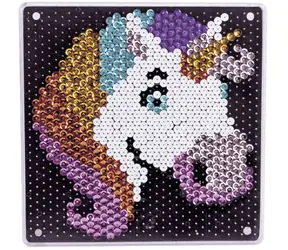 Simba Art&Fun Paillettenbild Einhorn / Kreativset / 700 Pailletten / 18 x 18 cm / ab 5 Jahren