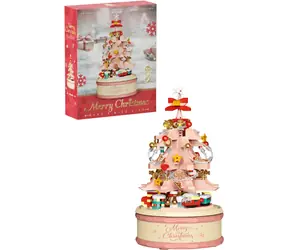 SPARKYS Weihnachtsbaum-Bausatz, rosa / 683 Teile / LED-Beleuchtung / Spielzeugautomat / ab 6 Jahren