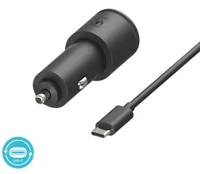 Motorola TurboPower 45W schwarz / Kfz-Ladegerät / USB-C / USB-A / PD / QC 3.0 / 1,5 m Kabel