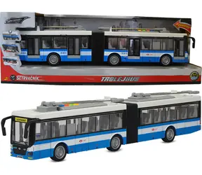 SPARKYS CITY SERVICE CAR Gelenk-Trolleybus 1:16 blau-weiß / Kunststoff / 48 cm / ab 3 Jahren