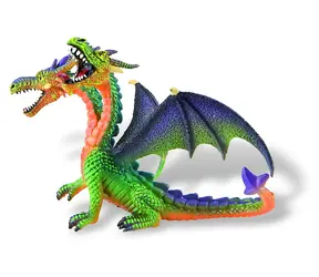BULLYLAND 75596 Figur Zweiköpfiger Drache farbig / Kunststoff / 9 cm