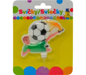 SPARKYS Geburtstagskerze Fußballspieler / Mit Halter