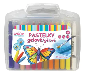 SPARKYS CreaFun Gel-Buntstifte 3-in-1 / 24 Stück + Pinsel / auswaschbar / ab 3 Jahren