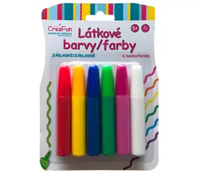 SPARKYS CreaFun Basic Textilfarben 6 x 42 ml / Malset / ab 3 Jahren