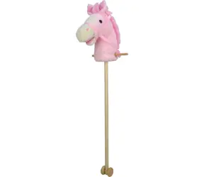 SPARKYS Steckenpferd rosa / 95 cm / mit Sound / Rädern / ab 3 Jahren