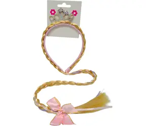 SPARKYS Haarband mit Krone und Zopf / Karnevalsaccessoire / ab 3 Jahren