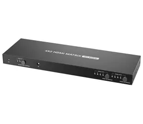 PremiumCord HDMI-Matrix-Switch 4:2 / Video-Switch / UHD 4K 60Hz / HDR / Fernbedienung