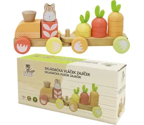 SPARKYS BABU Faltzug mit Hase / Einzelwagen / Holz / ab 18 Monaten