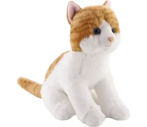 SPARKYS Plüschkatze, rostweiß, sitzend / 20 cm