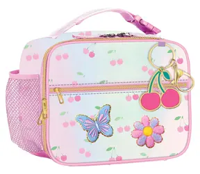 Sparkys Thermotasche mit Schlüsselanhänger, Motiv: Blühender Garten / Thermotasche für Lebensmittel / 26,5 × 19 × 8,5 cm