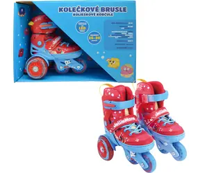 Sparkys Kinder-Rollschuhe mit Leuchtfunktion, rot / Rollschuhe / Größe 26-30 / LED-Beleuchtung