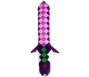 SPARKYS Plüschschwert Fluffy Fighterz Pixel pink / Licht- und Soundeffekte / 64 cm / 3x AAA-Batterien