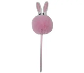 Sparkys Kugelschreiber mit Pompon und Hase / Kugelschreiber / Kunststoff / 17 cm