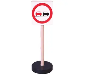 SPARKYS BABU Verkehrsschild „Überholverbot“ / Holz / ab 3 Jahren / 15 × 4,8 × 4,8 cm