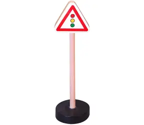 SPARKYS BABU Verkehrsschild „Achtung Ampel“ / Holz / 15 x 4,8 x 4,8 cm / ab 3 Jahren