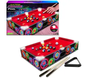 Sparkys Elektronisches Billard Neon / Billard / LED-Beleuchtung / automatischer Ballrücklauf / 51 cm / ab 6 Jahren