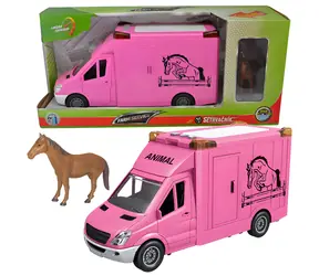 SPARKYS Pferdetransporter CITY SERVICE CAR pink / 1:14 / Kunststoff