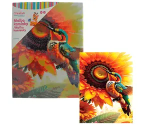 SPARKYS Diamantmalerei Blume und Kolibri / 30x40 cm