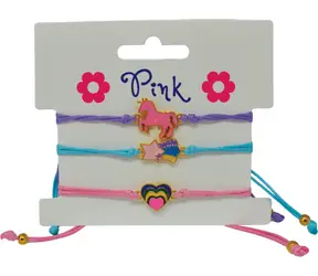SPARKYS Armbänder Einhorn, Komet, Herz / Kinderschmuck / 3er-Set / ab 3 Jahren