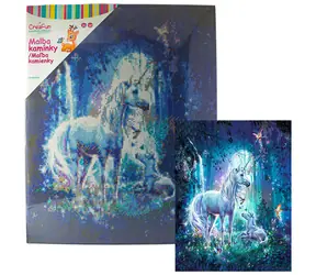 SPARKYS Diamantmalerei Pegasus mit Jungem / 40 x 50 cm / Für Jungen und Mädchen