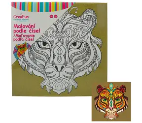 SPARKYS Gemälde auf Leinwand Tiger 30x30 cm / ab 5 Jahren