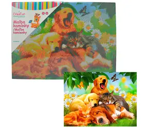 SPARKYS Diamantmalerei Siesta Hunde und Katzen / 30 x 40 cm