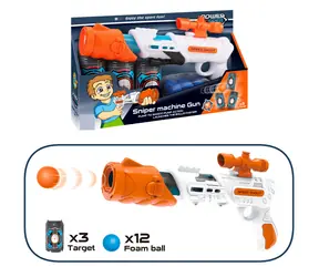 SPARKYS Schaumstoffballpistole / Kinderpistole / 34 cm / 12 Schuss / ab 6 Jahren
