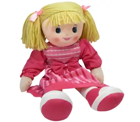 SPARKYS Stoffpuppe 60 cm, rosa Kleid / ab 3 Jahren