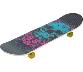 SPARKYS Skateboard Totenkopf Türkis / 31x8" / Ahornholz / ab 8 Jahren