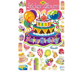 SPARKYS Stickeralbum für die Geburtstagsparty / 50 Sticker
