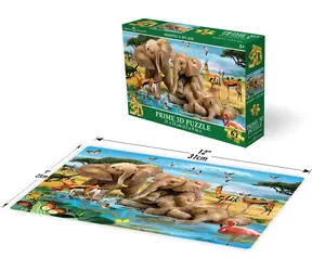 Prime 3D-Puzzle Babyelefanten / 3D-Effekt / 63 Teile
