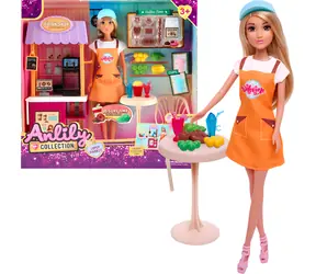 SPARKYS Puppenset mit Café / Spielset / Kunststoff