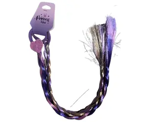 SPARKYS Haargummis PINK Copy und Herz / Haaraccessoire / 2 Stück / lila, pink, gold