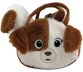 SPARKYS Plüschhandtasche Hund mit Hund Ťapkou braun / Plüsch / 20x15x7 cm
