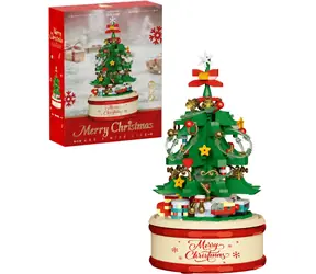 SPARKYS Weihnachtsbaum-Bausatz Grün / 683 Teile / LED-Beleuchtung / Spielautomat / ab 6 Jahren
