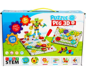 SPARKYS Kreatives 3D-Steckpuzzle mit Werkzeug / 277 Teile / ab 3 Jahren