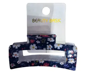 SPARKYS Haarspange Rosa Gänseblümchen dunkelblau / Haaraccessoire / Blumenmotiv