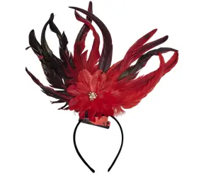 SPARKYS Halloween-Haarreif mit Federn und Blumen / Kostümaccessoire / Karneval