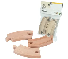 SPARKYS BABU Schienenkurve / 10 cm / 4 Stück / Holz / ab 3 Jahren