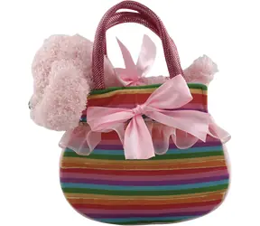 SPARKYS Plüschhandtasche mit Hund Caramel / Plüsch / 20x15x7 cm